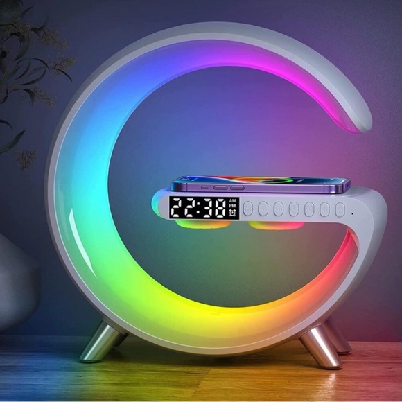 Smart Light & Sound Machine, Wireless fast charging with Digital Display